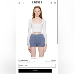 Alexander Wang White Hardware Long Sleeve T-Shirt